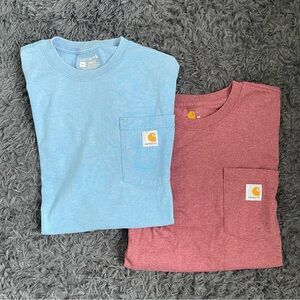Men Size Medium Carhartt pocket t-shirt lot bundle of 2 workwear